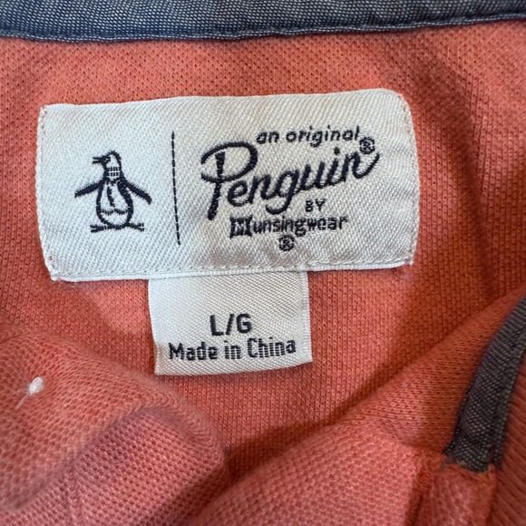 Original Penguin Polo Shirt Mens Large Classic Fit Embroidered‎ Penguin Casual - Picture 3 of 9